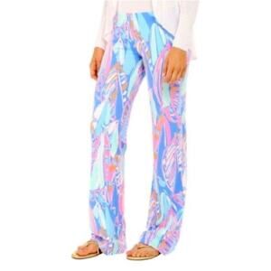 Lilly Pulitzer Georgia May Out to Sea Palazzo Pants Pull On‎ Stretch Size XS